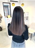 Black×pink beige アンブレラカラー