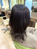 アウラ(AURA)&nbsp;盛岡駅オリーブベージュカラーブリーチなしダブルカラーレイヤー