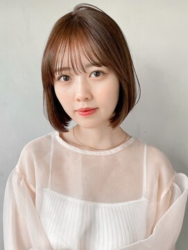 アグノス 青山(Agnos) ココアベージュ グラゲヘアー くびれ 小顔 オリーブグレー