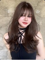 サイン 表参道(SIGN) 韓国へアーハッシュカットレイヤーカットグレージュブリーチ無し