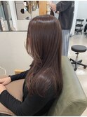 韓国顔まわりレイヤー◎グレージュアッシュブラウン◎
