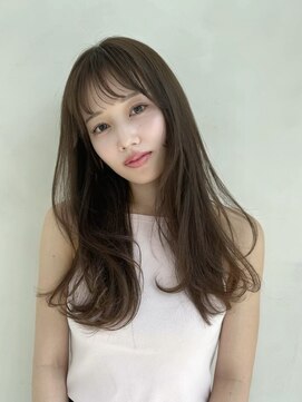 ザック ヴィ(ZACC  vie) レイヤーカット セミロンググレージュ大人かわいい