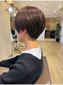 大人艶感アッシュ丸みショート
