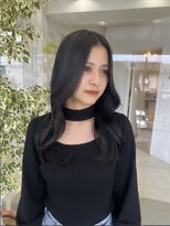 テーラヘアー 石岡店(TELA HAIR)&nbsp;ブルーブラック×くびれヘア【TELA HAIR 石岡】