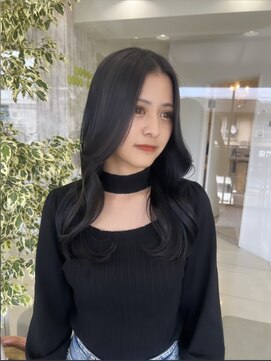 テーラヘアー 石岡店(TELA HAIR) ブルーブラック×くびれヘア【TELA HAIR 石岡】