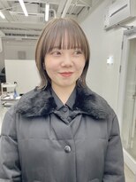 シー 北千住(sii.) 透明感グレージュ×切りっぱなしボブ