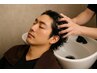疲れに効く!【炭酸頭皮スパ+カット+シェービング+眉カット】<理容室>