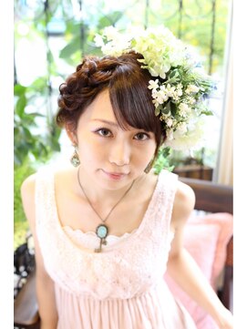 ヘアーデザイン リント(hair design Rinto) 編みこみヘアアレンジ/結婚式パーティーヘアセット/30代40代50代