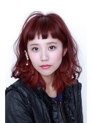 【ruf hair design】ショートバングミディ