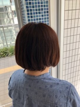 スタジオ アルファプラス 日暮里店(studio α+) ベリーピンク×前下りボブ♪【スタジオアルファプラス日暮里】