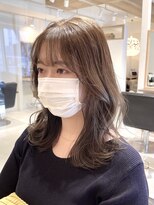 チョビー 銀座(chobii)&nbsp;くびれヘア/グレージュ/韓国人風/韓国ヘア/イルミナカラー/tomok