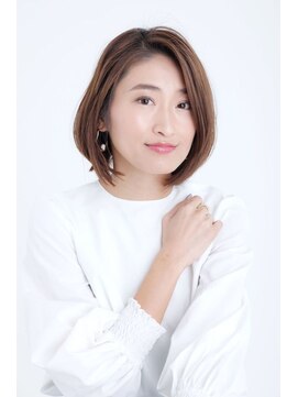 ピールアーク(peal ark) 20代30代40代人気ブラウンカラー前下がりストレート大人ボブ