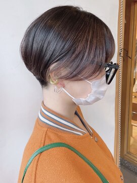 モリオフロムロンドン 原宿本店(morio from London) 【morio 原宿】刈り上げマッシュショート 前髪あり 耳かけ