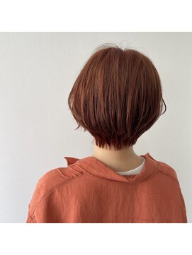 エルフ(elf) 丸みショート×オレンジベージュ