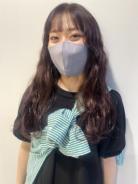 クイントネオリーブ 自由が丘正面口店(quint:neolive) pinklavender × ロングパーマ