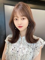 アイヴィー(IVY) 大人可愛い韓国ヘア ツヤ髪ラベンダーカラー くびれミディアム