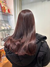 ヘアサロン アウラ(hair salon aura) 暖色カラーカシスレッドチェリーブラウン