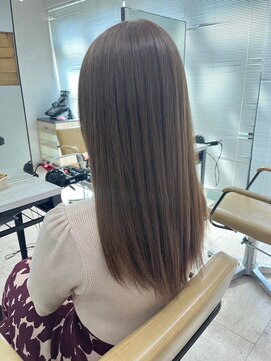 アジールヘア 所沢プロペ通り店(agir hair) ミルクティーグレージュケアブリーチロングレイヤー練馬所沢
