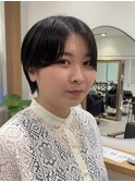 センター分けショート