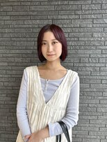 レンジヘアー(lange hair)&nbsp;ボブ.ボルドーカラー【ブリーチなし/ブリーチなしダブルカラー】