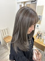 エトラ 渋谷店(etora)&nbsp;小顔 ネビージュグレージュハイライトカラー◎