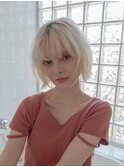 ハイトーン切りっぱなしボブ