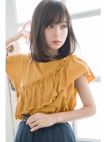 ゴート(GOAT)&nbsp;くびレイヤーデザインカラーグレージュ大人ガーリーカール小顔