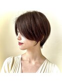 くびれショート 白髪ぼかし30代、40代、50代 大人ショート