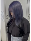 ラベンダー裾ブラック
