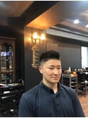 メンズ理容室バーバースタイルスーツ流行ビジネスショート錦糸町