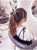 あみかちゅポニーテール/梅田ヘアセット