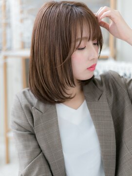 カバーヘア 上尾西口店(COVER HAIR) 艶髪ストレートプラチナアッシュボブディTc3上尾20代30代40代