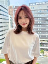 ルージュシー 堀江(RU10C) ミディアムレイヤー/ウルフ/ブリーチなしダブルカラー