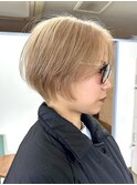 熊本ショート/ハイトーン/ハンサムショート/熊本美容室/髪質改善