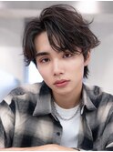 MEN’SHAIR×リバースセンターパート/フェザーパーマ/メンズ