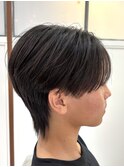 縮毛矯正で作るシースルーマッシュ／メンズカット／ダウンパーマ