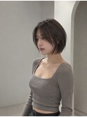 池袋/丸みショートボブ/小顔ショート/顔まわり/暗髪/20代30代