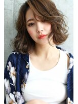 ブラン 梅田(Blanc)&nbsp;【Blanc/梅田】3Dカラー/無造作カール/カジュアルボブ 1