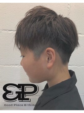 グッドプレイスアンドシング(Good Place&thing) メンズ刈上げ束感マッシュ