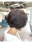 ショートボブグレイカラー白髪染め白髪ぼかし40代50代
