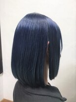 リコ 池袋東口店(Liko)&nbsp;セミボブ×ダークブルー【Liko/池袋東口店/南池袋公園隣】