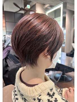 ベイショア(Bay Shore NY) [BayShoreNY]くびれショート×グレージュカラーマロンベージュ