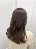 グレージュカラーインナーカラー白髪ぼかしハイライト