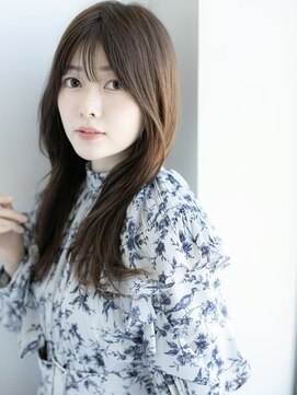 マカロン 郡山本店(MACARON) 黒髪/グレーベージュ/レイヤーロング/前髪パーマ/郡山5