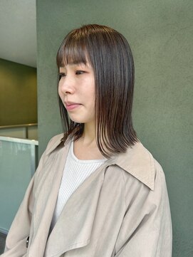 ボンド 三軒茶屋(Bond) 切りっぱなしロブ × ハイライトスモーキーベージュ