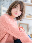 斜めバングｘローライト☆くせ毛風ボブディc5越谷20代30代40代