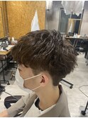 20代30代メンズアッシュカラー/ツーブロック/ニュアンスパーマ
