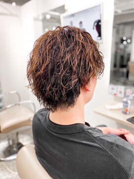 アイリーヘアデザイン(IRIE HAIR DESIGN) 【IRIE HAIR赤坂】メンズカット×スパイラルパーマ×ハイライト