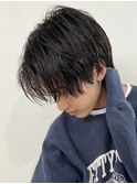 センターパートメンズパーマ韓国風センター分け毛流れパーマ横浜