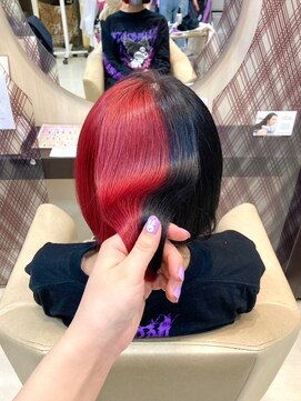 ヘアショップエヌアンドエー 久喜 栗橋店(hairshop N&A) 大人ショートボブ ツートンカラー 髪質改善ケアブリーチ
